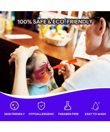 Buy Nebulaglam 6 Colors UV Body Painting Makeup Set | Neon Face Paint for Kids | Perfect for Carnival Halloween & Christmas - Buy Online on GoSupps.com