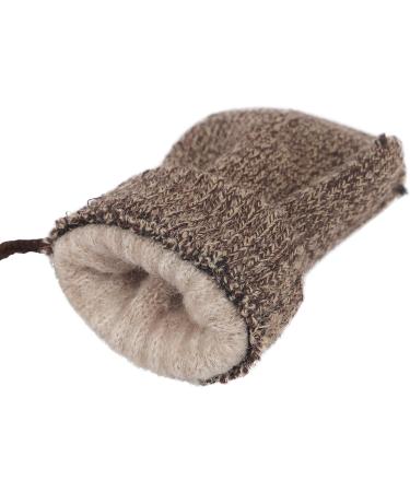 Cute Fox Knitting Full Finger Gloves for Toddlers 1-3 Yrs | Winter Thermal Plush Lining | Kids Cycling Camping Mitten in Bear/Khaki - Buy Online on GoSupps.com