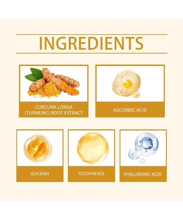 Dark Spot Clearing Curcuma S rum visage S rum Visage Vitamine C au Curcuma Anti-Dark Spot Face Serum Serum Eclat Correcteur de Taches Sombres pour la R paration Jour et Nuit R duisant les Rides - Buy Online on GoSupps.com
