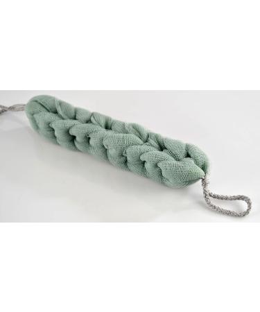 HOME-X Green Long Stretch Braided Bath Sponge Exfoliating Loofah Set - 2 Pcs-11 - Buy Online on GoSupps.com