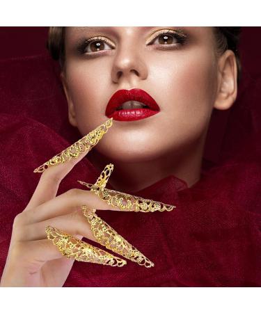 20 Pack Ancient Queen Claw Rings for Halloween Vampire Cosplay - Metal Finger Knuckle Claws for Women - Buy Online on GoSupps.com