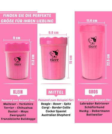 Tierr Pfotenreiniger for Dogs | Soft Brush & Dog Toothbrush | Size S | Dishwasher Safe | Remove Dirt from Dog Paws - Buy Online on GoSupps.com