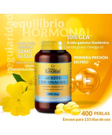  Nature Essential Nature Essential | Evening Primrose Oil Beads 500mg | 400 Pearls | Helps Relieve Menstrual Symptoms | First Cold Press | 10% GLA | Omega 3-6-9 | Vitamin E - Buy Online on GoSupps.com