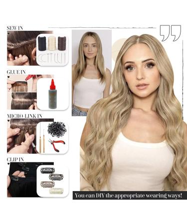 Vivien Treat Real Hair Extensions - Ash Blonde & Bleach Blonde #P18/613 | 40cm 100g Genuine Hair | International Shipping - Buy Online on GoSupps.com