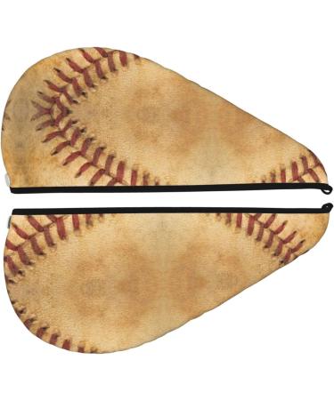 Vintage Baseball Microfiber Hair Towel - Super Absorbent Hair Wrap for Women | Quick Dry Coral Velvet Cap for Long Curly & Thick Hair - Buy Online on GoSupps.com