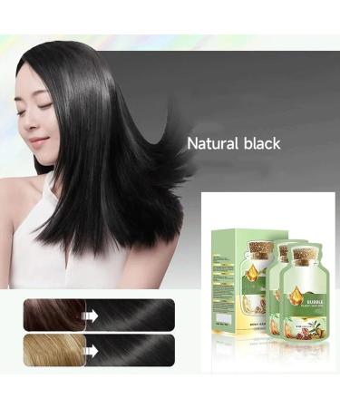 EXQST Natural Plant Hair Dye Bubble Soft Hair Dye Plant Fruit Hair Dye Cream Household Easy to Wash Hair Wash Color Cream Lazy Bubble Hair Dye for Women Men - Buy Online on GoSupps.com
