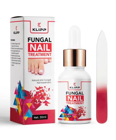 KLIPP Severe Fungal Nail Treatment for Toenails and Fingernails Toenail Fungus Treatment Anti Fungal Nail Strengthener for Ingrown & Thick Nail Infection Treatment with Tea Tree (30ml)