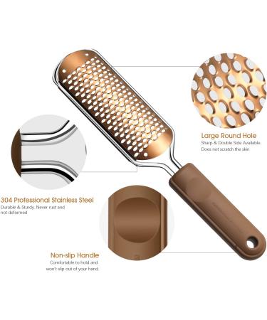 Professional Stainless Steel Foot File for Hard Skin Callus Removal - Large Colossal Foot Rasp Scrubber for Wet and Dry Feet - Buy Online on GoSupps.com