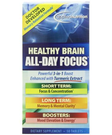 Applied Nutrition Healthy Brain All-day Focus 50-Count 50.0 Servings (Pack of 1)
