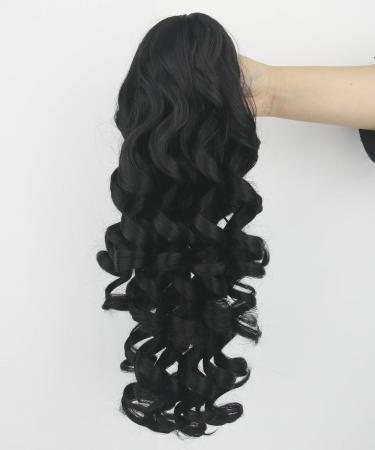 IMISSU Long Curly Claw Ponytail Clip On Hair Extension Pony Tail Hair Piece (Black 1B) - Buy Online on GoSupps.com
