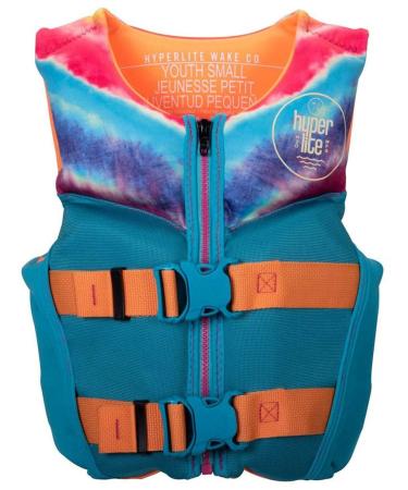 Hyperlite indy CGA Kids Wakeboard Vest Purple/Coral Youth Small