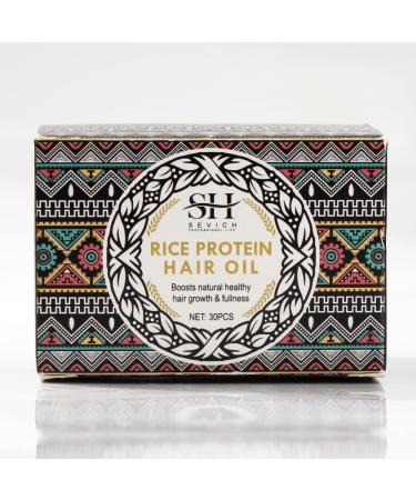 SEVICH Rice Water Hair Treatment Serum - Nourishing Hair Conditioner Oils Capsules with Rice Protein & Castor Oil for Hair Loss & Damaged Hair - 30pcs - Buy Online on GoSupps.com