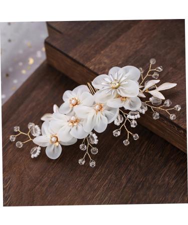MAGICLULU Hair Side Combs Bridal Headpiece Metal Hair Barrettes Wedding Headwear Pearl Hair Comb Hair Combs Barrette Hair Accessories Tiara Wedding Hair Comb Gauze Dress Bride - Buy Online on GoSupps.com