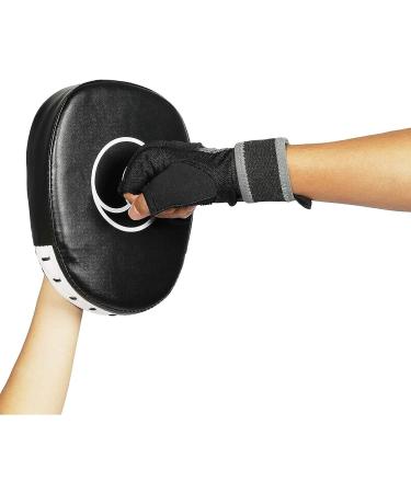 Black Boxing Mitts and Pads for Muay Thai MMA Gear Punching Targets (1 Pair) - Buy Online on GoSupps.com
