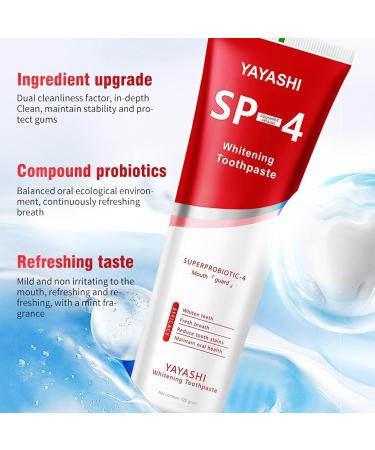 SP4 Ultra Whitening Toothpaste - Probiotic Formula for Bright Smiles | International Shipping Available - Buy Online on GoSupps.com