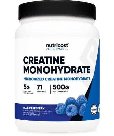 Nutricost Creatine Monohydrate Powder (Blue Raspberry, 1.1 Pound (Pack of 1)) - Buy Online on GoSupps.com