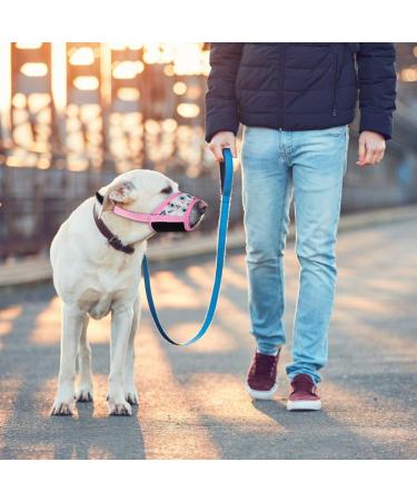 Buy 2-Piece Large Dog Muzzle Set with Adjustable Collar & Decorative Bags | Reduce Barking Biting & Eating Issues - Buy Online on GoSupps.com