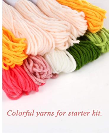 Pllieay 2 Set Punch Needle Embroidery Starter Kits - Instructions, Fabric, Pattern, Yarns, Hoops for Rug-Punch & Pinch Needle Flowers - Buy Online on GoSupps.com