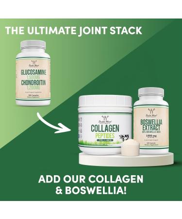 Glucosamine Chondroitin Triple Strength (1,500mg Glucosamine Sulfate 1,200mg Chondroitin) 180 Tablets Two Month Supply (Joint Support Supplement) Gluten Free Non-GMO by Double Wood - Buy Online on GoSupps.com