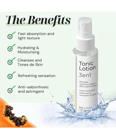 O l na - Face and Eye Toning Lotion 200ml | Astringent Lightening Care with Witch Hazel Papaya | Suitable for All Skin Types | Eco-responsible | Pack of 1 - Buy Online on GoSupps.com