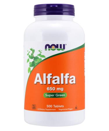 Now Foods Alfalfa 650 mg - 500 Tabs 3 Pack