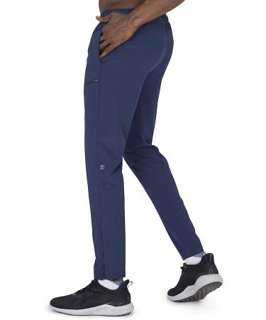 Layer 8 Men's Lightweight Stretch Sweatpants with Pockets - Large Indigo-Delta - Buy Online on GoSupps.com