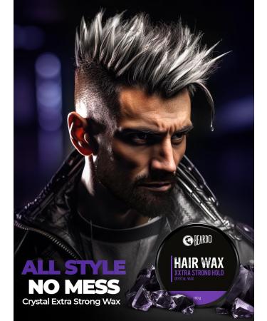 Beardo XXtra Stronghold Hair Wax 100 gm | Crystal Hair Wax for Men | Extra Strong Hold & Glossy Finish | Best Hair Styling Product - 3.4Fl Oz - Buy Online on GoSupps.com