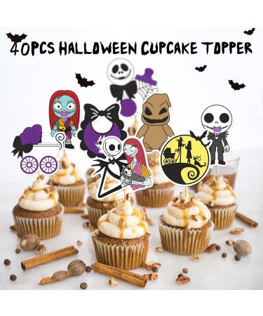 40Pcs Nightmare Before Christmas Baby Shower Cupcake Toppers Nightmare Before Christmas Cupcake Decorations Nightmare Before Christmas Baby Shower Decorations Nightmare Before Christmas Halloween Black - Buy Online on GoSupps.com