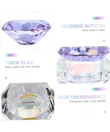 POPETPOP Nail Art Crystal Cup Cosmetics Large Purple Lipstick Glass 6.5x8cm Purple - Buy Online on GoSupps.com