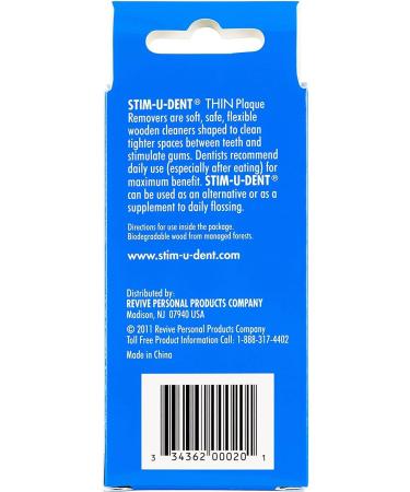 Stim-U-Dent Thin Picks 4 Packets - 160 ct Dental Picks for Effective Oral Care | International Shipping Available - Buy Online on GoSupps.com