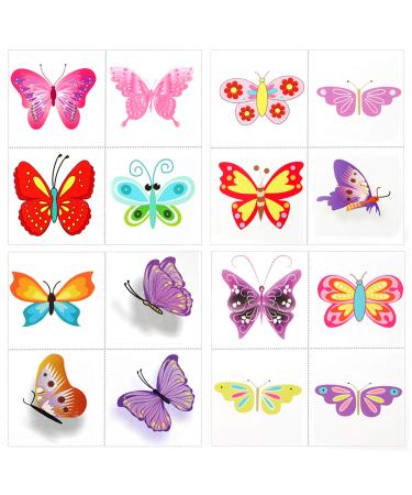 80pc Colorful Butterfly Temporary Tattoos for Kids - Party Favors & Accessories - Buy Online on GoSupps.com