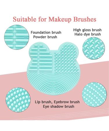 VOVCIG 3pcs Makeup Brush Cleaner Mat & Portable Drying Net - Silicone Cleaning Pad for Sponges & Powder Puffs - Foldable Washing Tools for Easy Brush Care - Buy Online on GoSupps.com