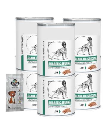 AETN Creations Diabetic Dog Food Bundle 6 x 410g Tins Wet Food Plus AETN Jerky Treats for Diabetic Dogs