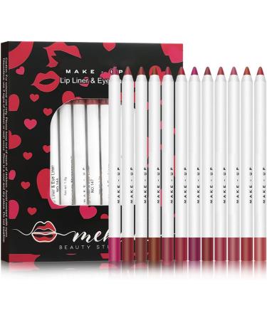  Xinhuju 12 Pcs Natural Matte Lip Liner Makeup Pencil Set Matte Lipstick Matte Lipstick 12 Colors Nude Waterproof Lip Gloss for Girls Women - Buy Online on GoSupps.com