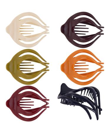 RC Roche 6-Piece Curved Hair Clips | Feather Light Design & Large Teeth for Women - Buy Online on GoSupps.com