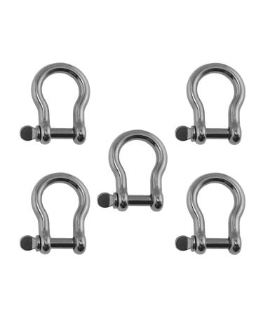 5 Pieces Stainless Steel 316 Bow Shackle 5/32" (4mm) Marine Grade