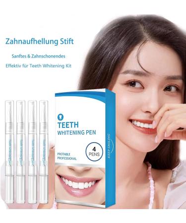 4 Pack Teeth Whitening Pens - Professional Abbey Whitening Essence for Painless Tooth Bleaching & Bright White Smile - Buy Online on GoSupps.com