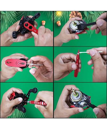 JUJIBL Fishing Reel Care Kit with Reel Case | Perfect Fisherman Gift for Dad Husband | Saltwater & Ice Fishing Multitool - Buy Online on GoSupps.com