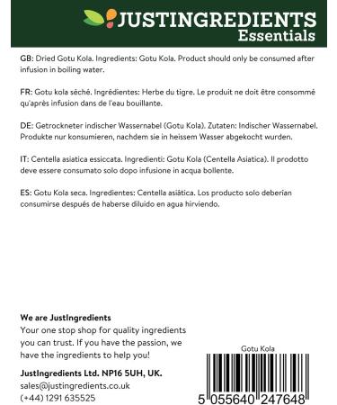 JustIngredients Essentials Gotu Kola 1kg - Premium Quality | Shop Now - Buy Online on GoSupps.com