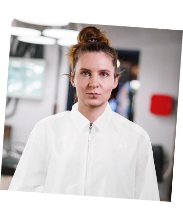 FRCOLOR Hairdressing Overalls Elegant Religious Aprons Care Uniform for Women Grooming Coat Waterproof Clothing Pet Grooming Apron Hairdressing Apron Medium and Small Men and Women White - Buy Online on GoSupps.com