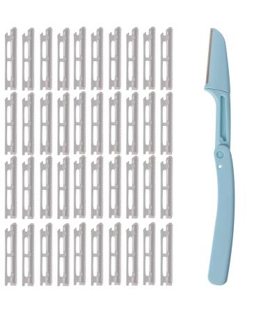 Dove of peace Replacement Blade Dermaplaning Tool Stainless Steel Eyebrow Trimmer (Blade) Blue