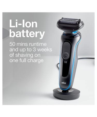 Braun Series 5 5020 Electric Razor for Men Foil Shaver with Beard Trimmer - Rechargeable, Wet & Dry with EasyClean - Black - Buy Online on GoSupps.com