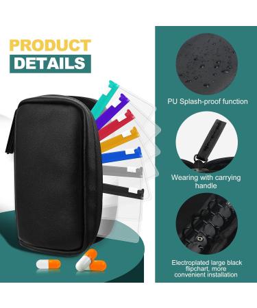 Water-Proof Pill Pouch Set | Weekly Pill Organizer - 2x Daily with Color-Coded Medicine Pouches | Reusable Travel Storage - A7 Rainbow - Buy Online on GoSupps.com