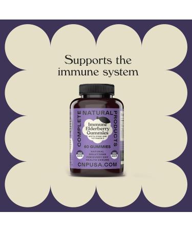 Elderberry Gummies - 60 Count Natural with Zinc Vitamin C & Elderberry (Sambucas) - Buy Online on GoSupps.com