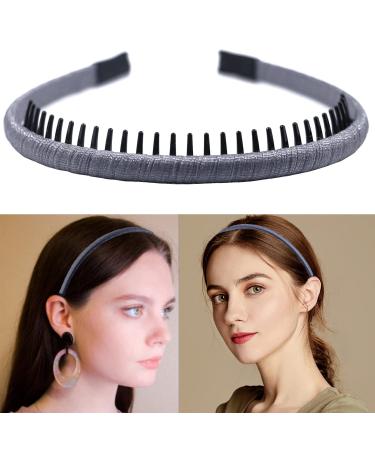 Lapohi 3PCS Women's Fashion Headbands - Non-Slip Hair Band with Teeth for Curly Hair - Comfortable Hair Hoop in Black, Silver, and Brown - Buy Online on GoSupps.com