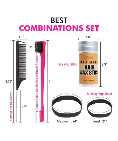 Buy STUDIO LIMITED Hair Wax Stick Set - Long-Lasting Hold & Natural Shine for Wigs | 6 Pcs Edge Control Flyaways & Slick Finish - 7oz/76g - Buy Online on GoSupps.com