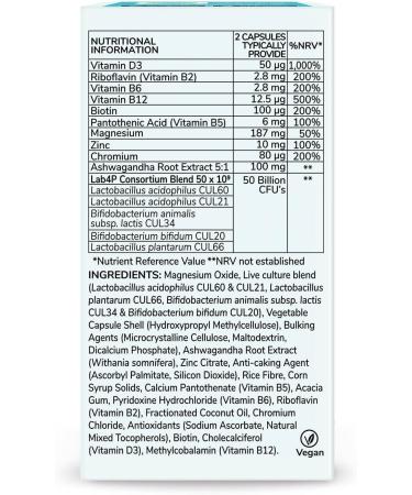 Health & Her Perimenopause Biome 50bn Live Cultures Supplements - Support for Perimenopause Symptoms - 60 Tablets - Vegan & Phytoestrogen-Free - Buy Online on GoSupps.com
