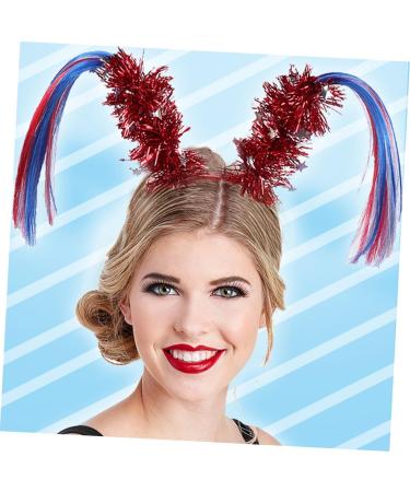 MAGICLULU 1pc Ponytail Headband Tinsel Ponytail Headbopper Pink Tinsel Wig Pink Scrunchie Headwear for Women Prom Headpiece Tinsel for Hair Decorations Cosplay Red Plastic Miss One Size Red - Buy Online on GoSupps.com