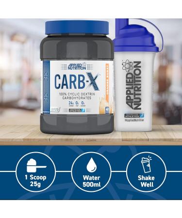 Applied Nutrition Carb X Highly Branched Cyclic Dextrin Carbohydrates 1.2kg - Vegan & Gluten Free, Sugar Free Intra & Post Workout Fuel for Training & Recovery - Orange Burst Flavor | 48 Servings - Buy Online on GoSupps.com