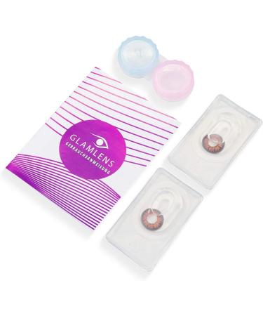 Meralens Brown Circle Lenses - Pretty Hazel 14mm Big Eyes Contact Lenses with Case - Dark Brown (0.00) - Shop Internationally! - Buy Online on GoSupps.com
